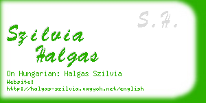 szilvia halgas business card